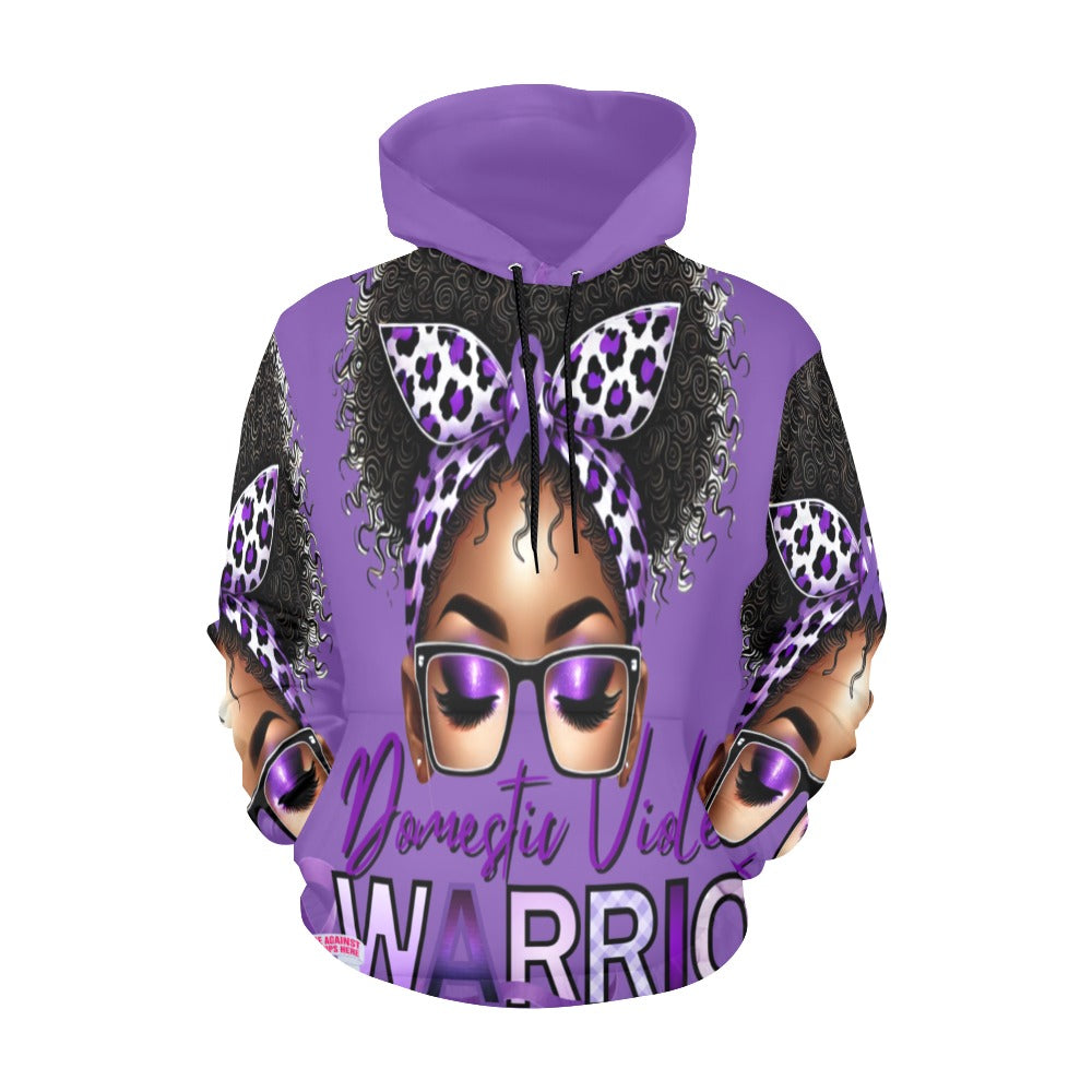 Men's Domestic Violence Awareness Hoodie- Deep Purple