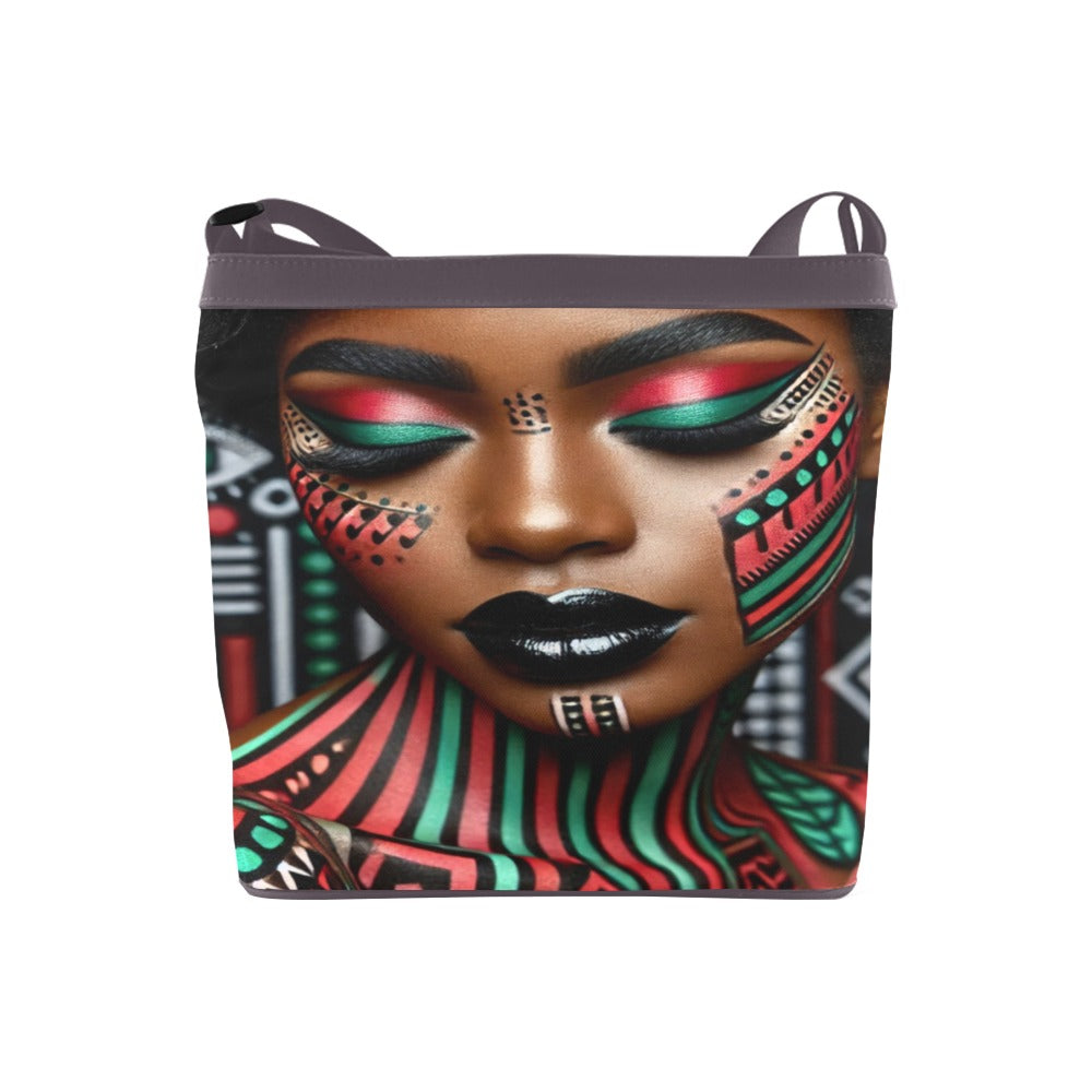 Striking Afrocentric Tribal Queen Crossbody Bag