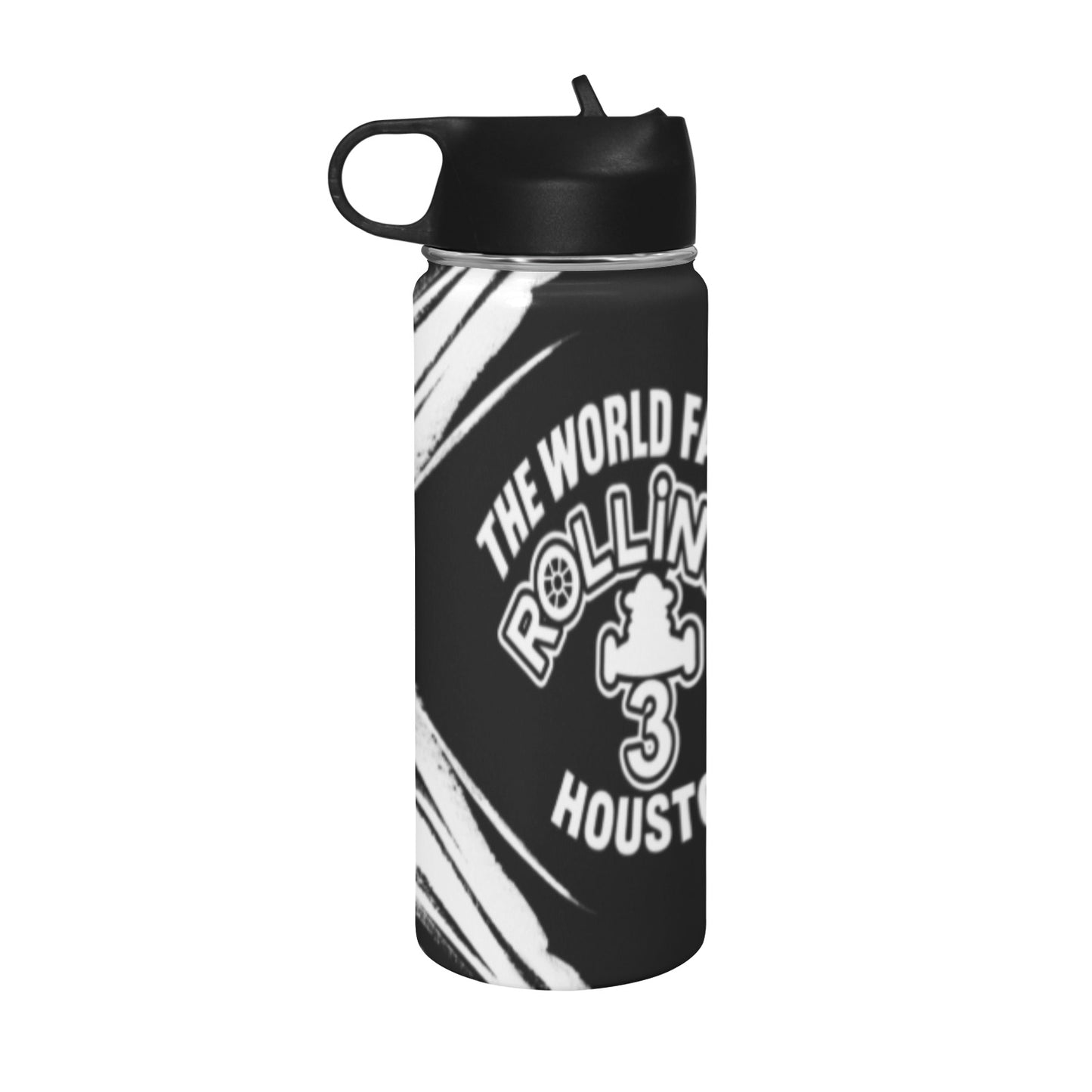 Rollin On 3 Houston Chapter - Zebra Insulated Water Bottle (18 oz)