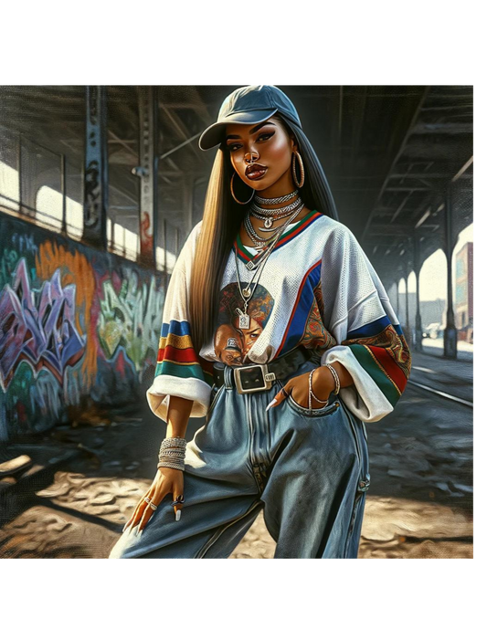 Graffiti Art African American Girl