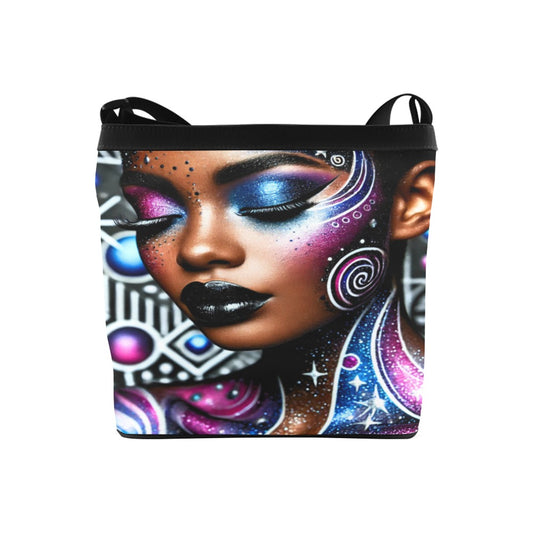 African American Purple Beauty Crossbody Bag
