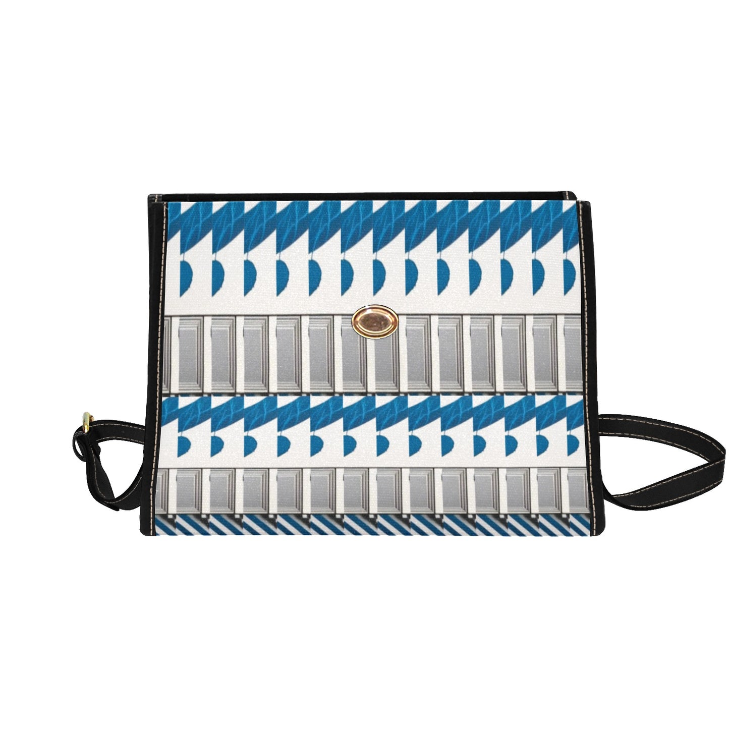 Blue Afrocentric Waterproof Canvas Bag