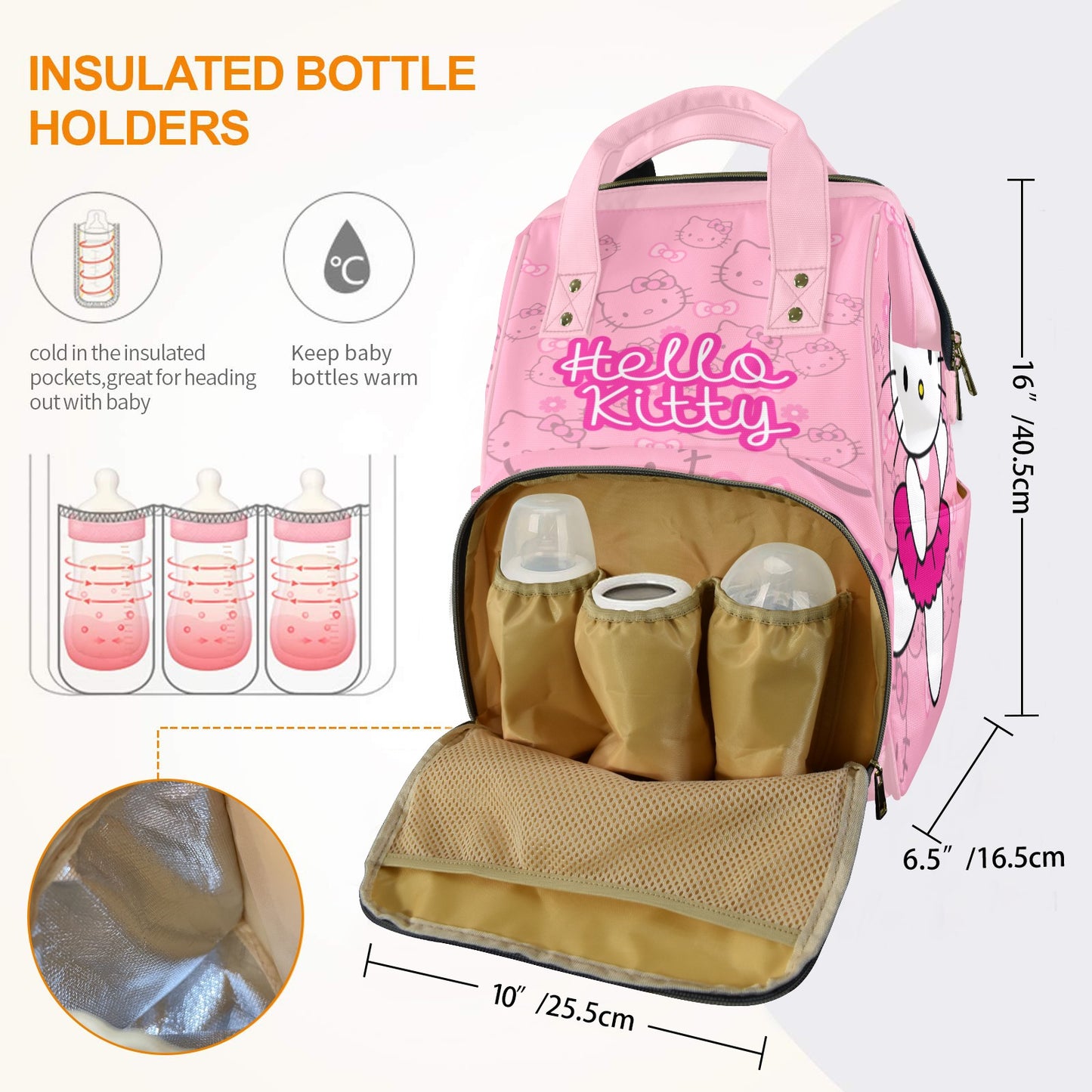 Hello Kitty Multi-Function Diaper Bag Backpack