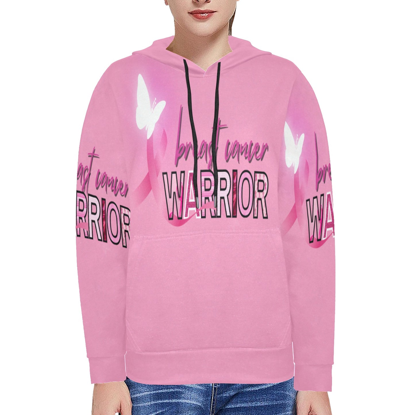 Women's Breast Cancer Warrior Fleece Hoodie - Pink