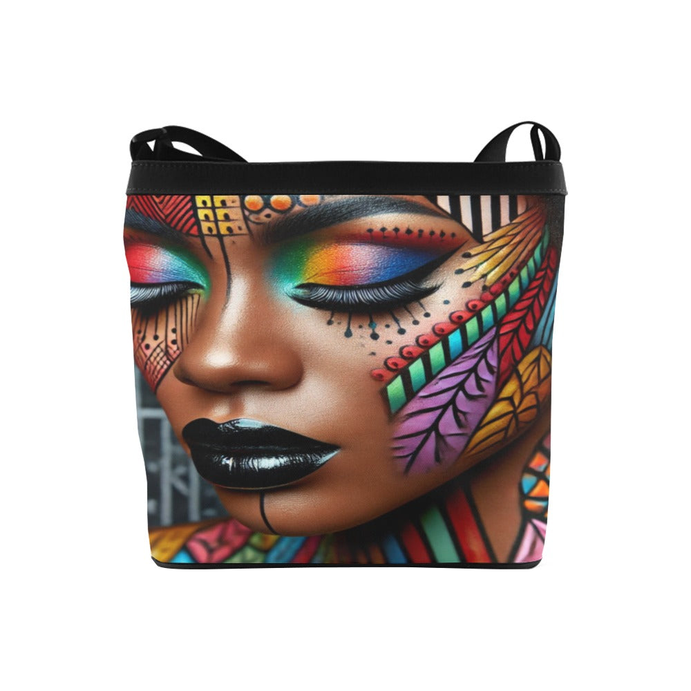 Afro-Futuristic Art Crossbody Bag – Bold, Colorful