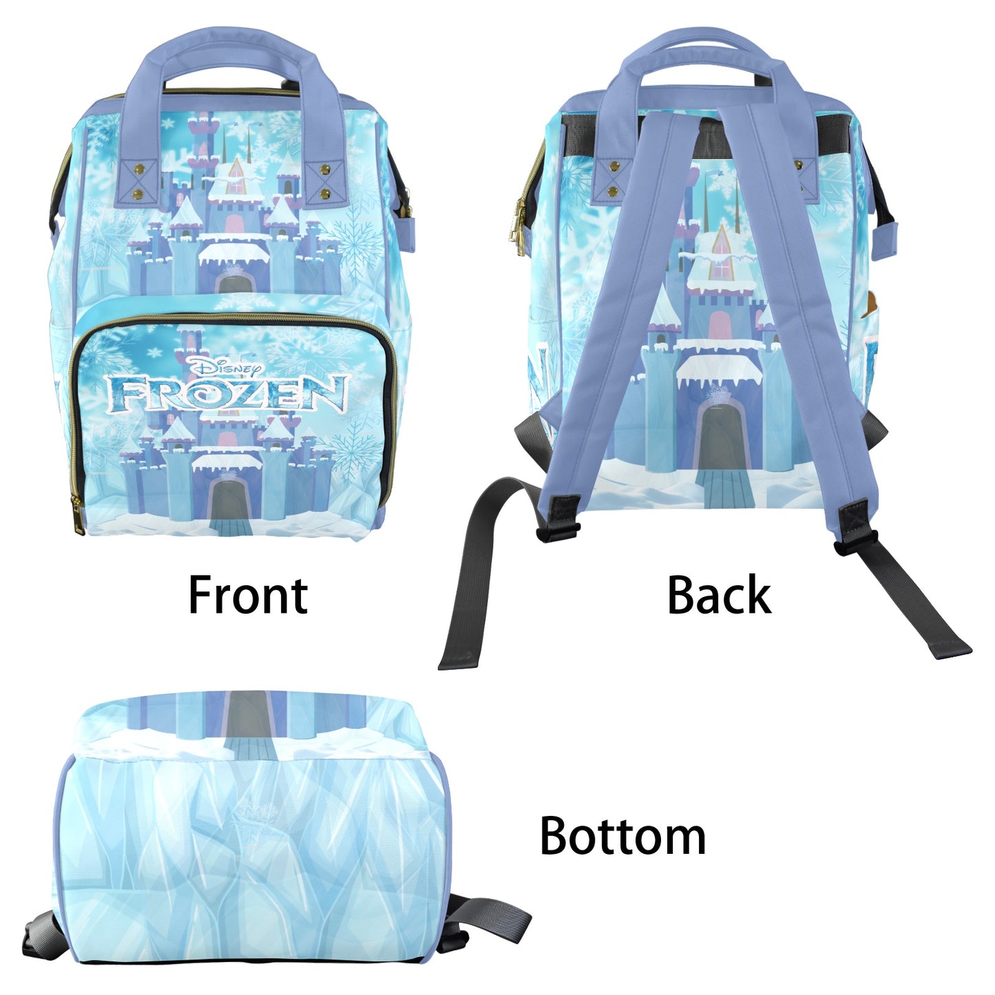 Disney Frozen Multi-Functional Diaper Backpack with Insulated Bottle Holders
