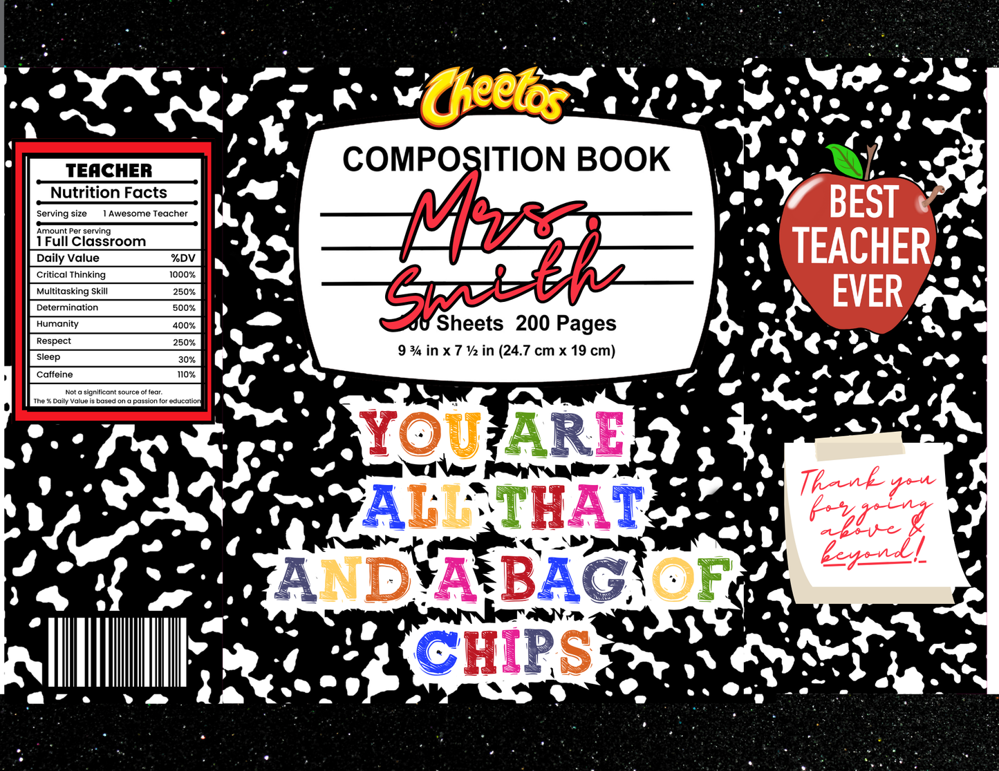 Teacher Party Favor Templates