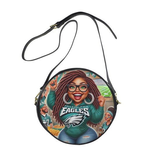 Philadelphia Eagles Fan Diva Round Sling Bag – Large 10x10