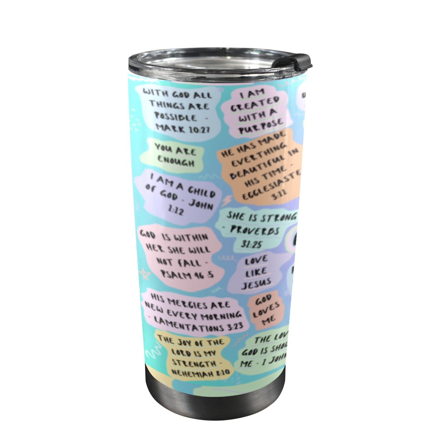 Bible Affirmation Stainless Steel Tumbler