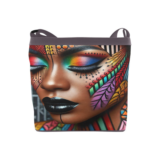 Afro-Futuristic Art Crossbody Bag – Bold, Colorful