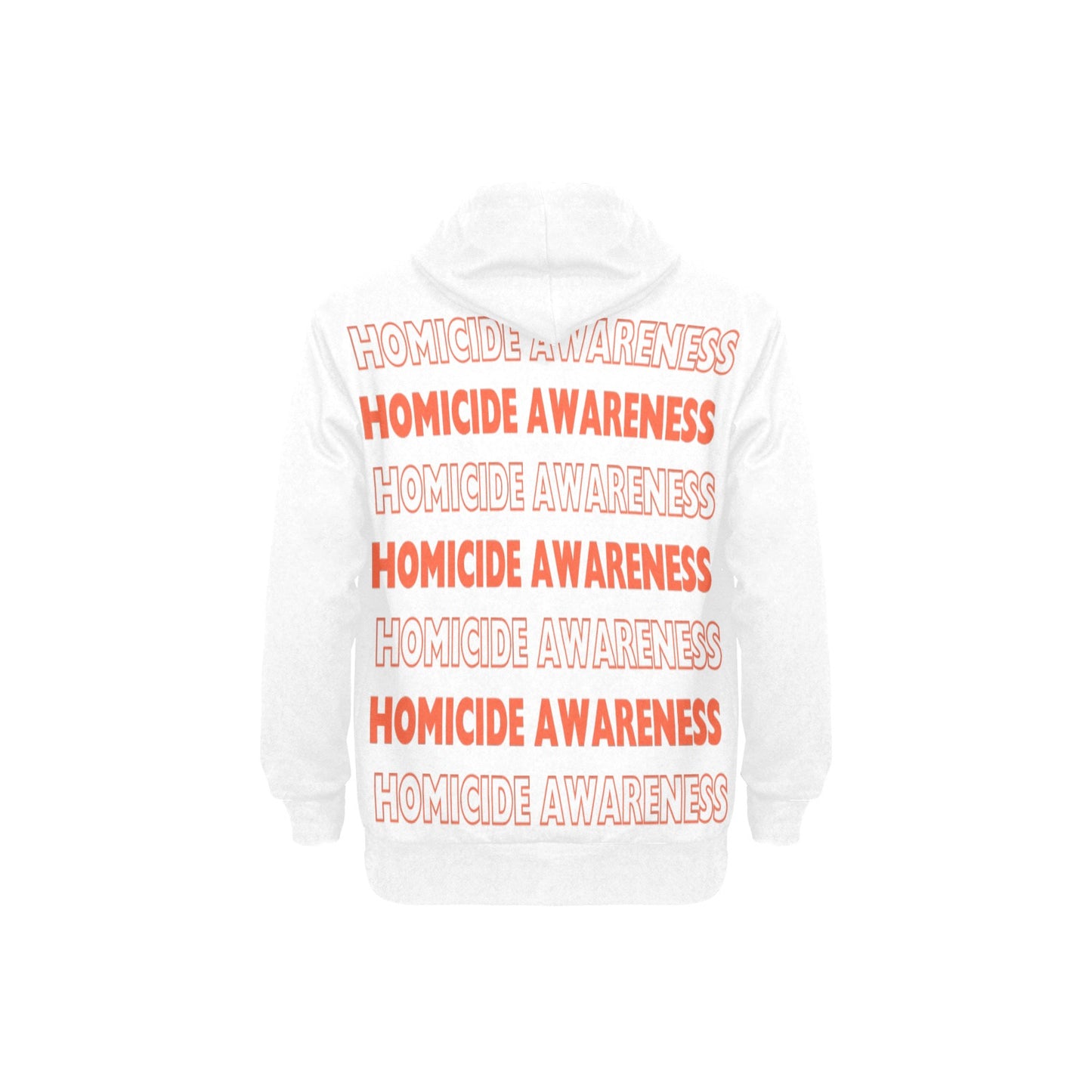 Men's Homicide Awareness Fleece Hoodie- Front & Back