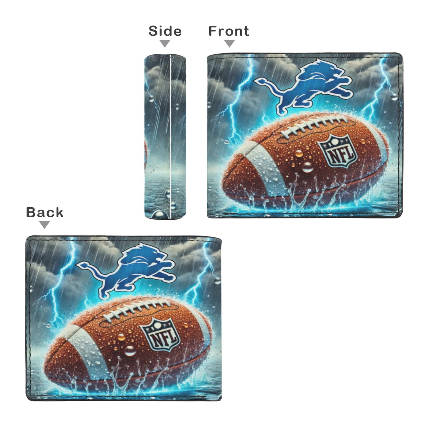 Detroit Lions Custom Men’s Wallet – Roar With Every Carry!