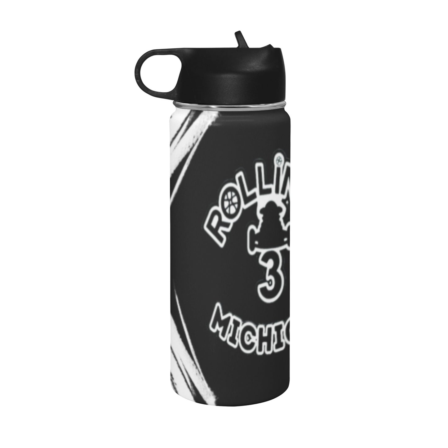 Rollin’ On 3 Michigan Insulated Water Bottle – Built to Ride, Ready to Sip!