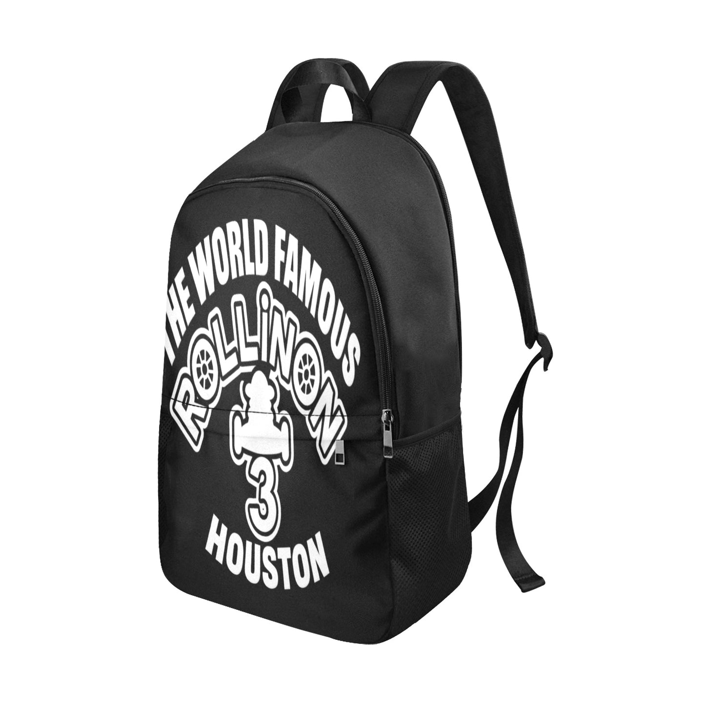 The World Famous Rollin’ on 3 Houston Backpack – In Black & White Boldness