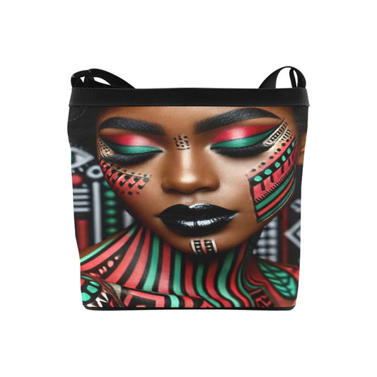 Striking Afrocentric Tribal Queen Crossbody Bag