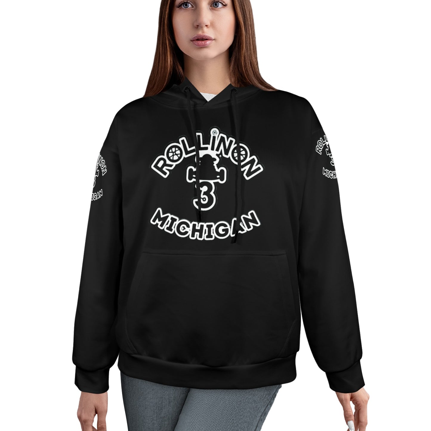 Rollin On 3 Michigan Women’s Hoodie