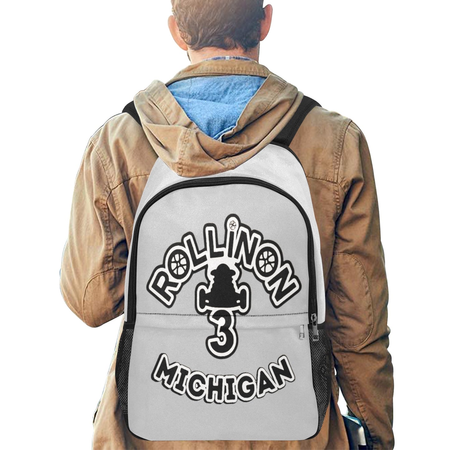 Rollin On 3 Michigan Backpack – Silver Steel Edition