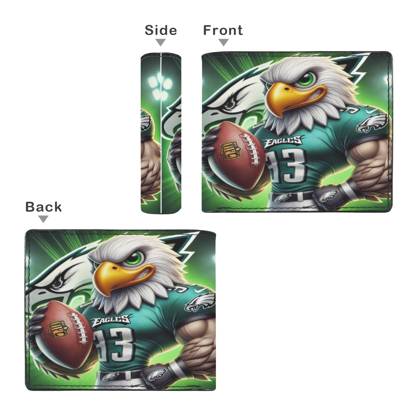 Philadelphia Eagles Men's Leather Wallet Fly High