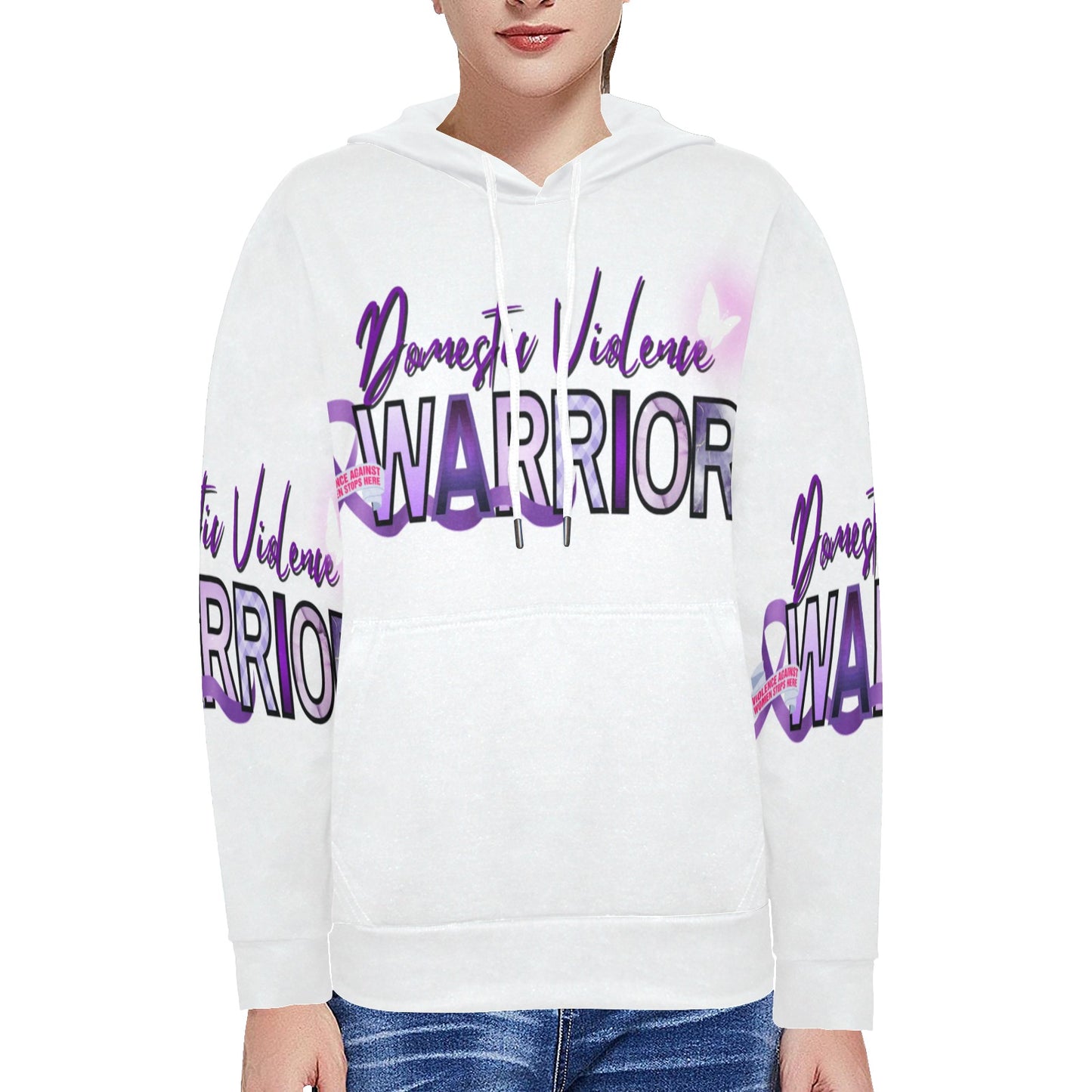 Women's Domestic Violence Warrior Fleece Hoodie