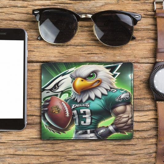 Philadelphia Eagles Men's Leather Wallet Fly High