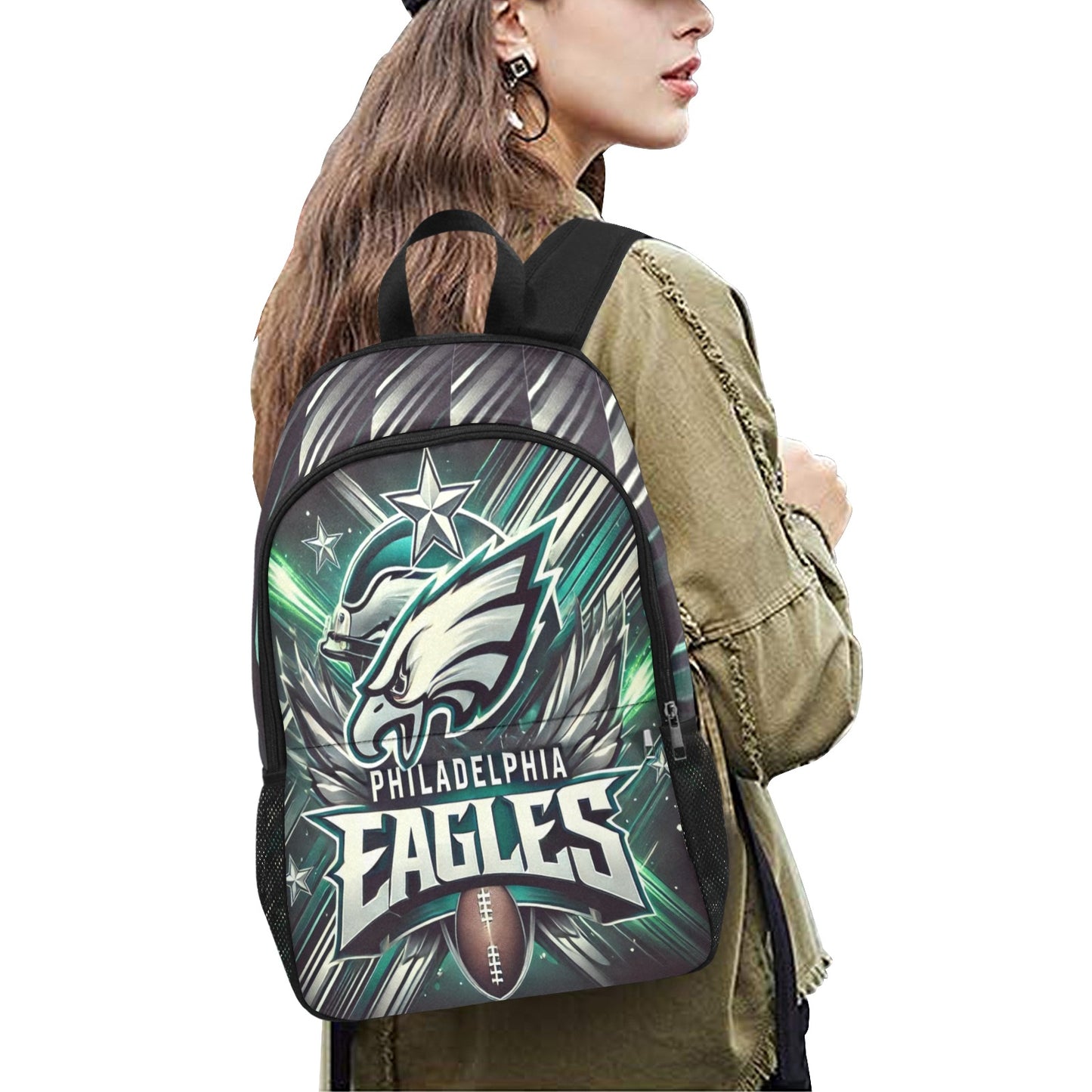 Philadelphia Eagles Backpack with Laptop Compartment & Mesh Pockets