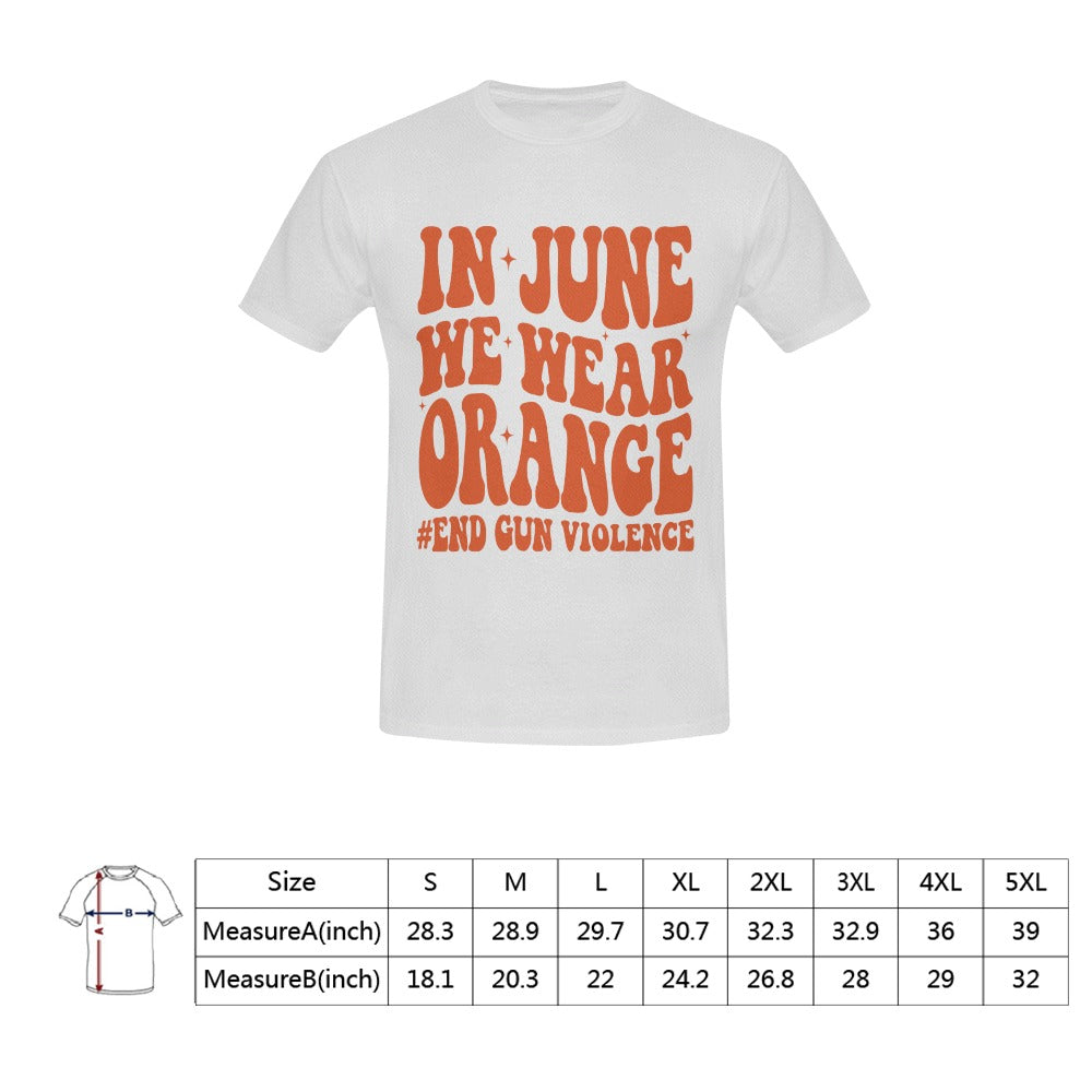 Men’s “In June We Wear Orange” Anti-Gun Violence T-Shirt (S–5X, Pre-Order)