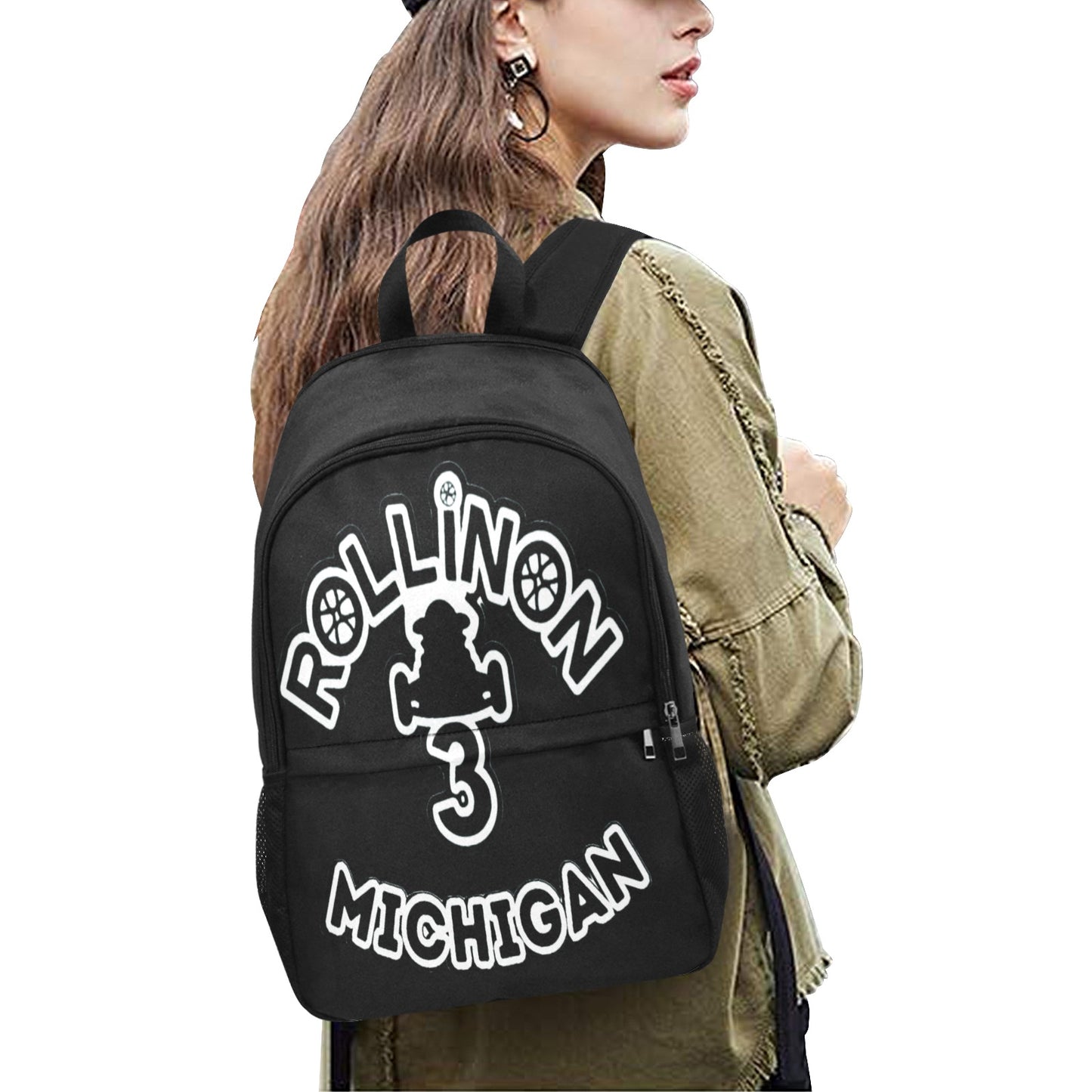 Rollin On 3 Michigan Backpack – Blacked Out. Whited Up. All In.