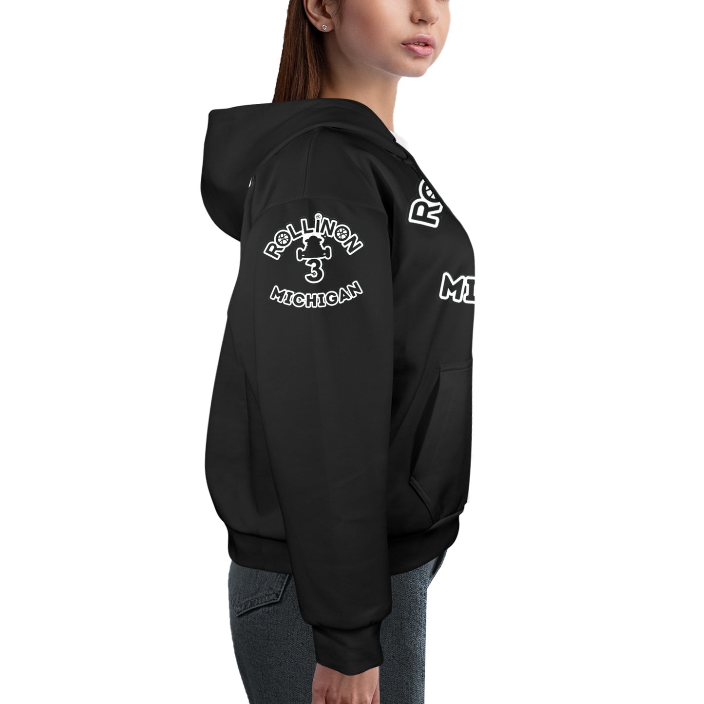 Rollin On 3 Michigan Women’s Hoodie