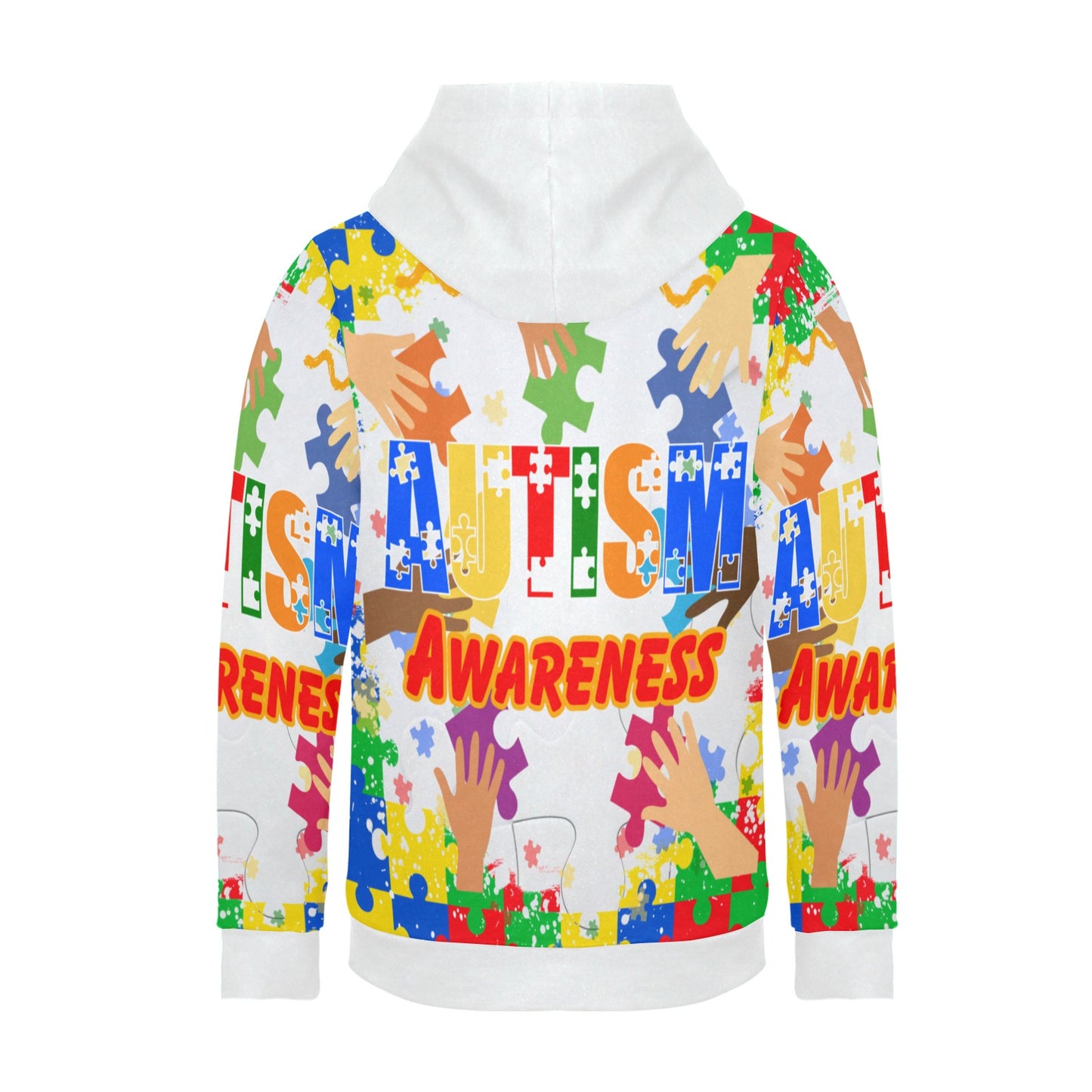 Women's Autism Awareness Fleece Hoodie- Hands