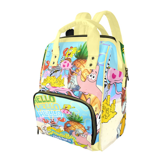 SpongeBob SquarePants Multi-Functional Diaper Backpack with Insulated Bottle Pockets