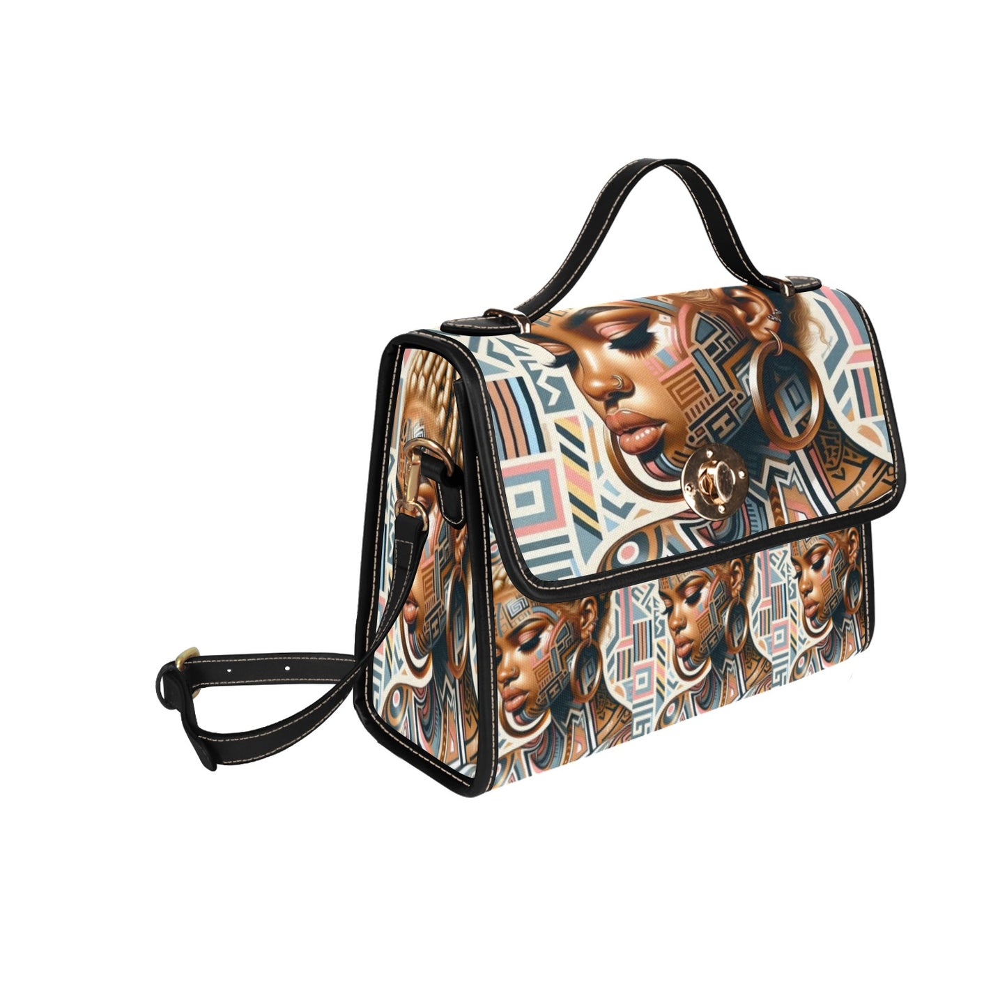Afrocentric Pattern Waterproof Canvas Bag