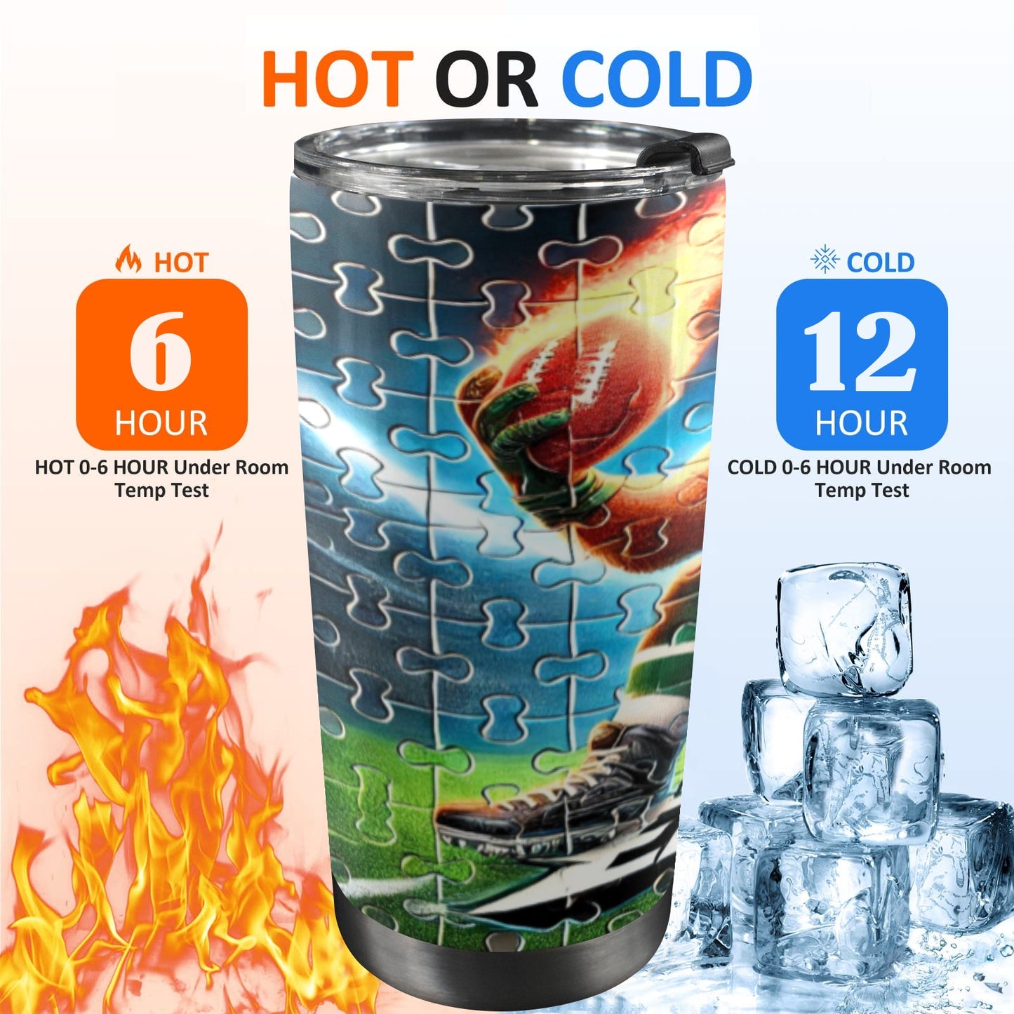 Hyped Philadelphia Eagles 20 oz Interlocking Puzzle Tumbler