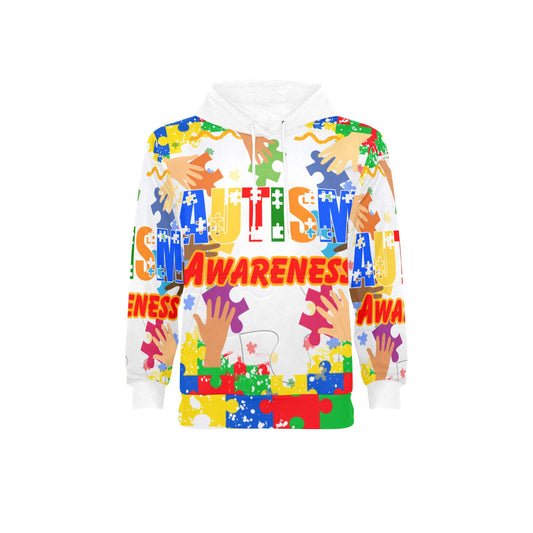 Men's Autism Awareness Fleece Hoodie - Hands