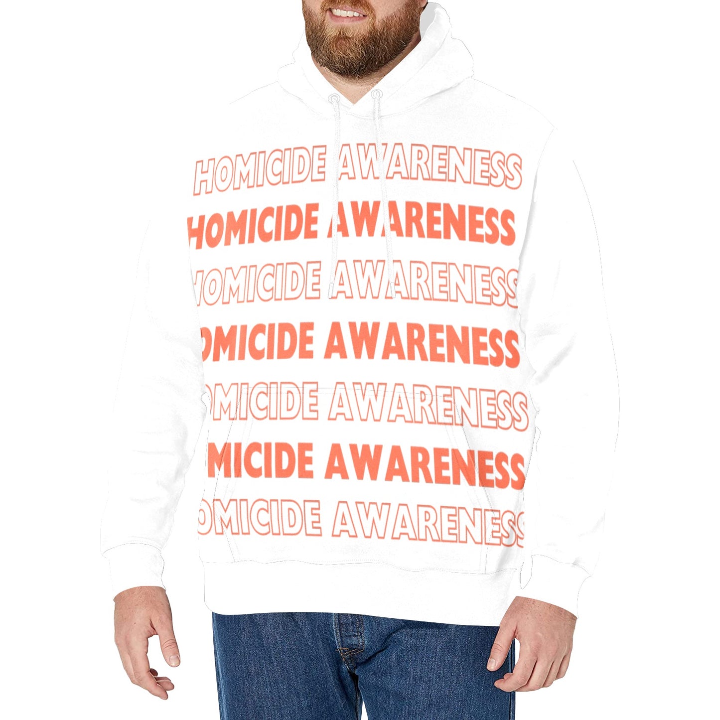 Men's Homicide Awareness Fleece Hoodie- Front & Back