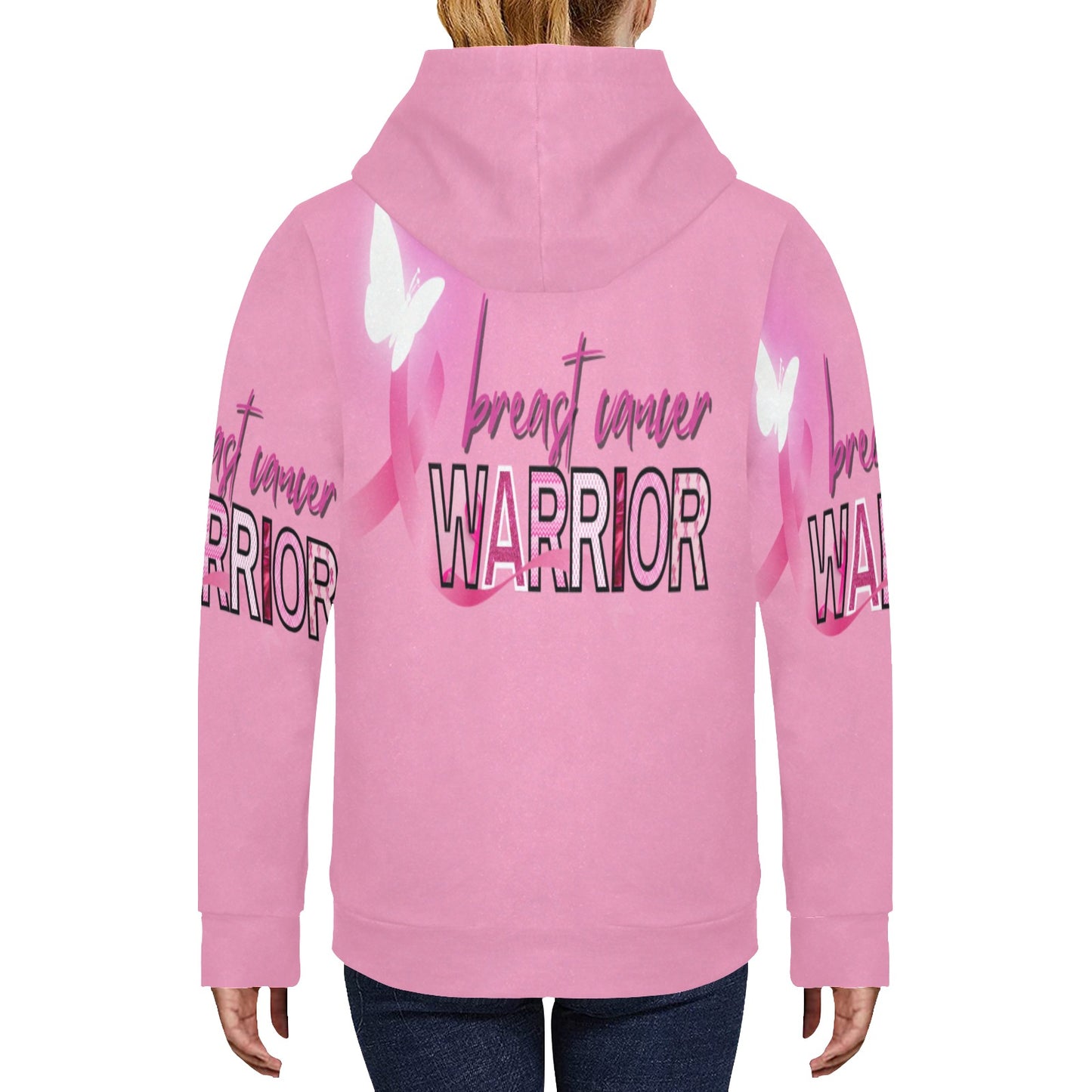Women's Breast Cancer Warrior Fleece Hoodie - Pink