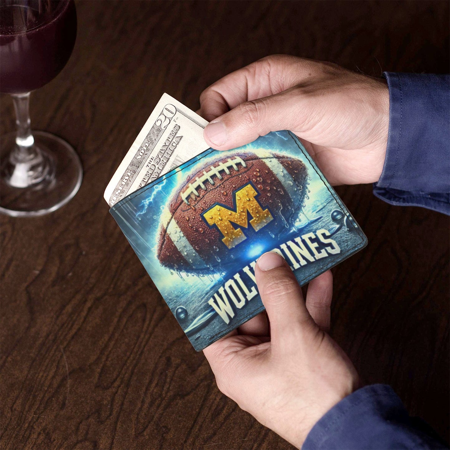 Wolverines Men’s Custom Wallet – Michigan Pride in Your Pocket!
