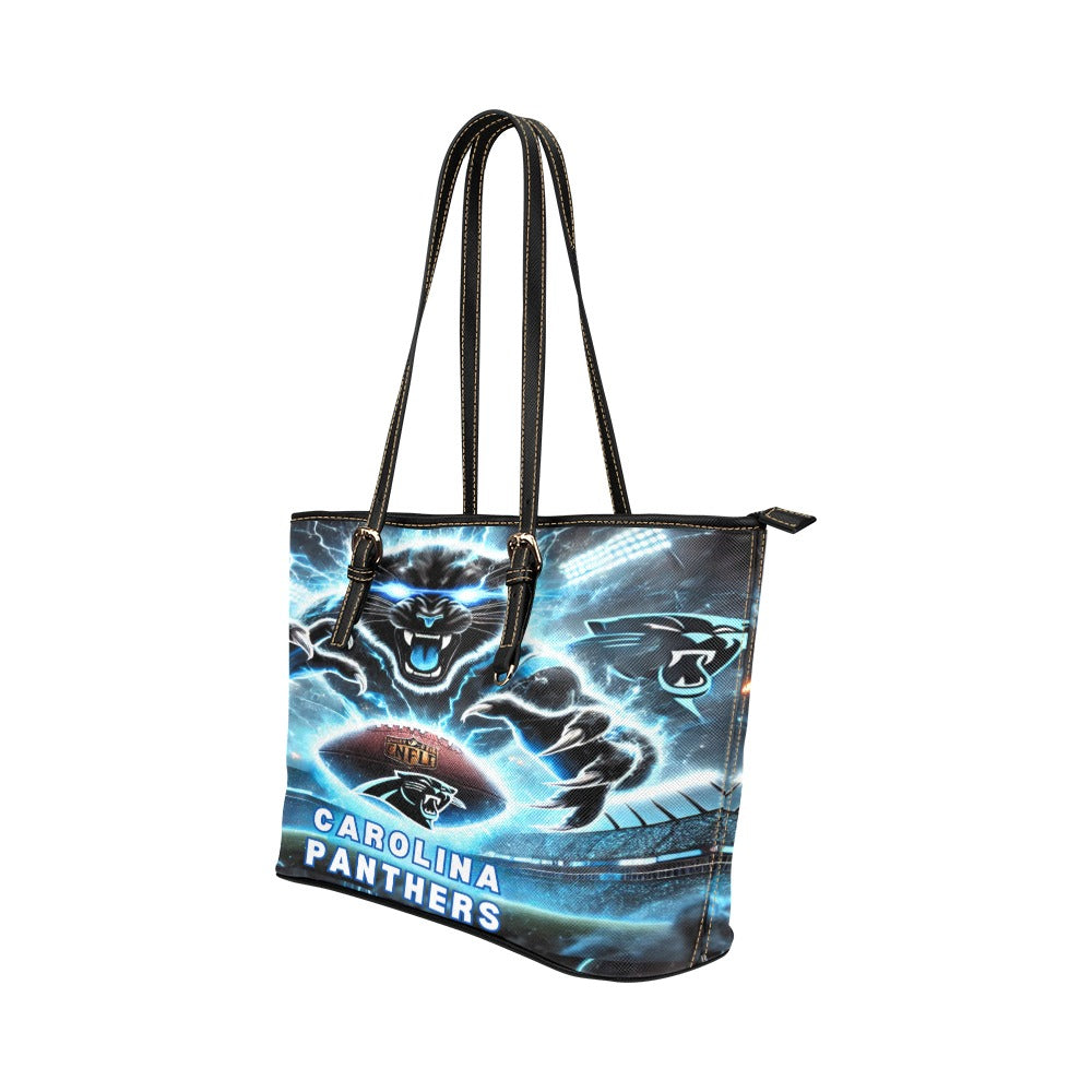Carolina Panthers Leather Tote Bag