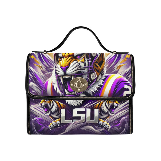 LSU Tigers Waterproof Canvas Handbag
