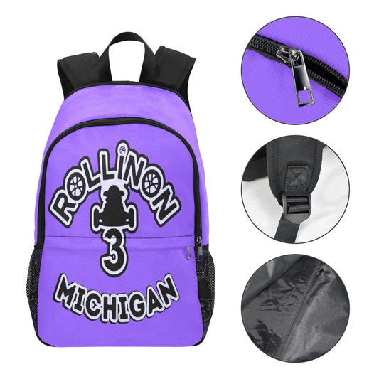 RollinOn 3 Michigan Fabric Backpack –Purple