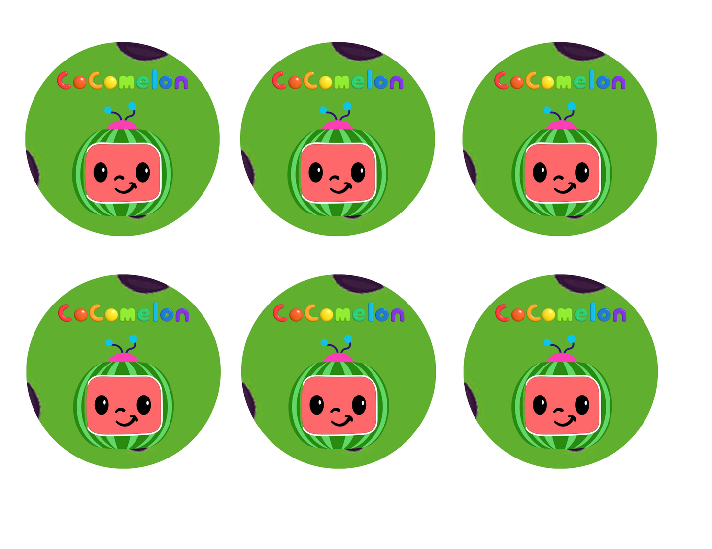 Cocomelon Party Favor Templates