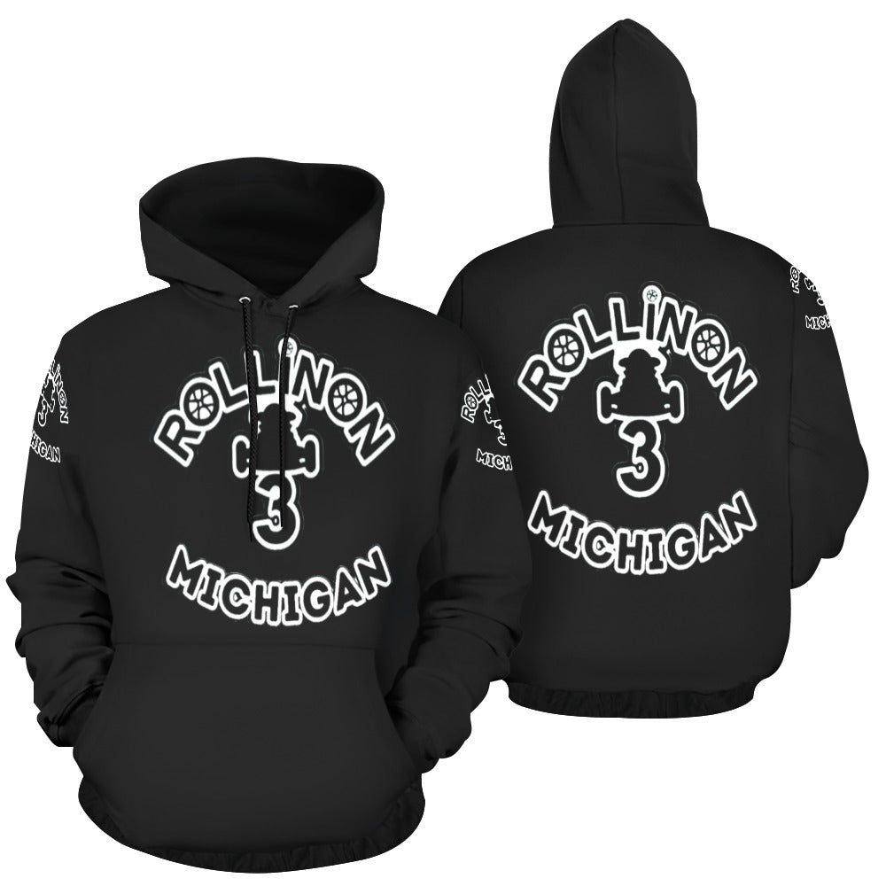 Rollin On 3 Michigan Men’s Hoodie – Represent With Pride!