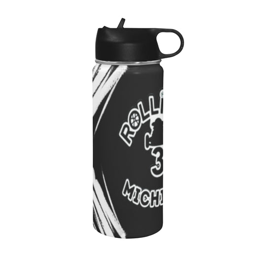 Rollin’ On 3 Michigan Insulated Water Bottle – Built to Ride, Ready to Sip!