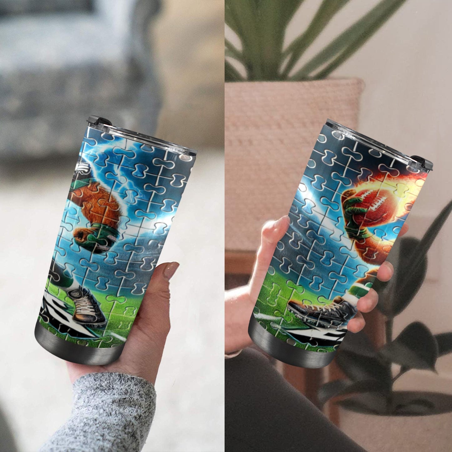Hyped Philadelphia Eagles 20 oz Interlocking Puzzle Tumbler