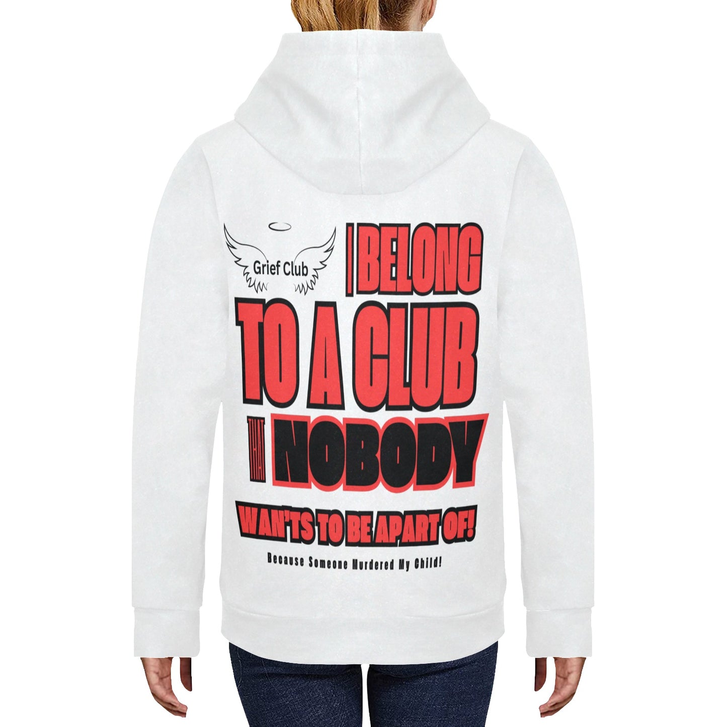 Women's Homicide Awareness Fleece Hoodie - Grief Club Design