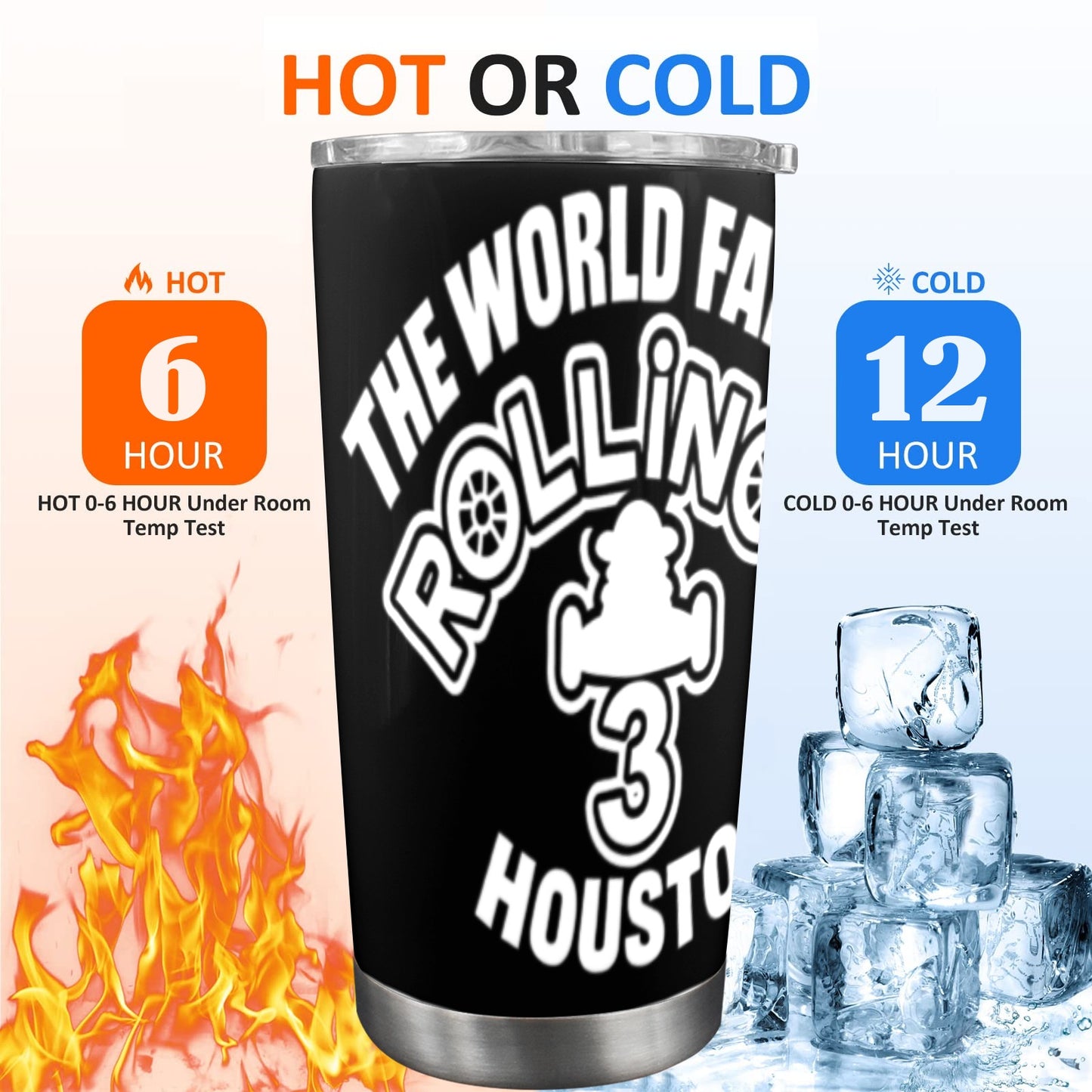 Rollin’ on 3 Houston Tumbler – Sip Loud, Rep Proud!