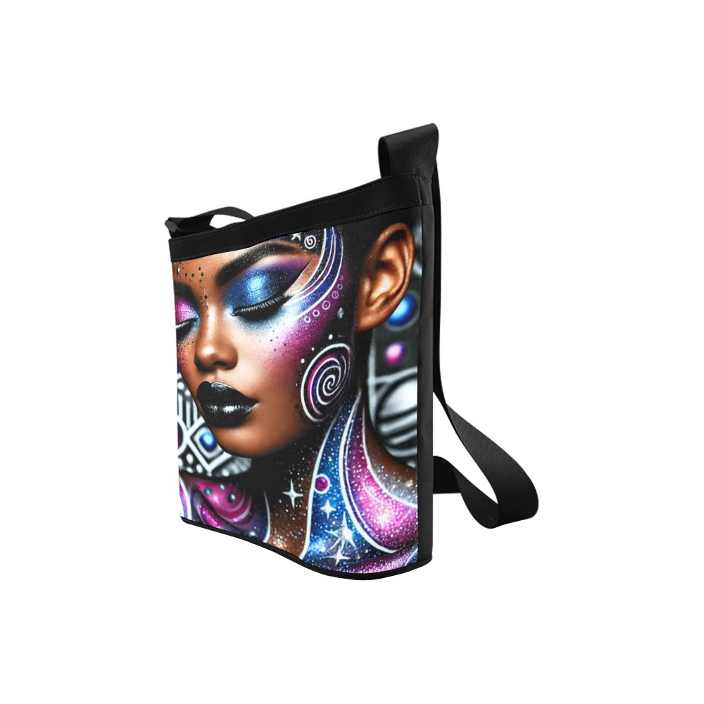 African American Purple Beauty Crossbody Bag