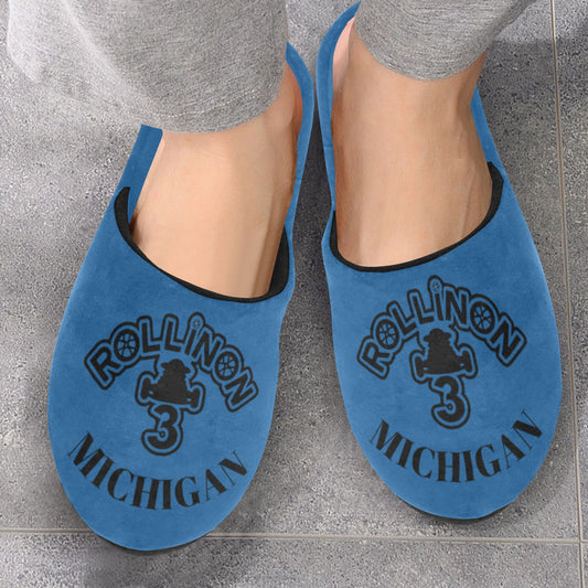 Rollin On 3 Michigan – Men’s Cozy Crew Slippers