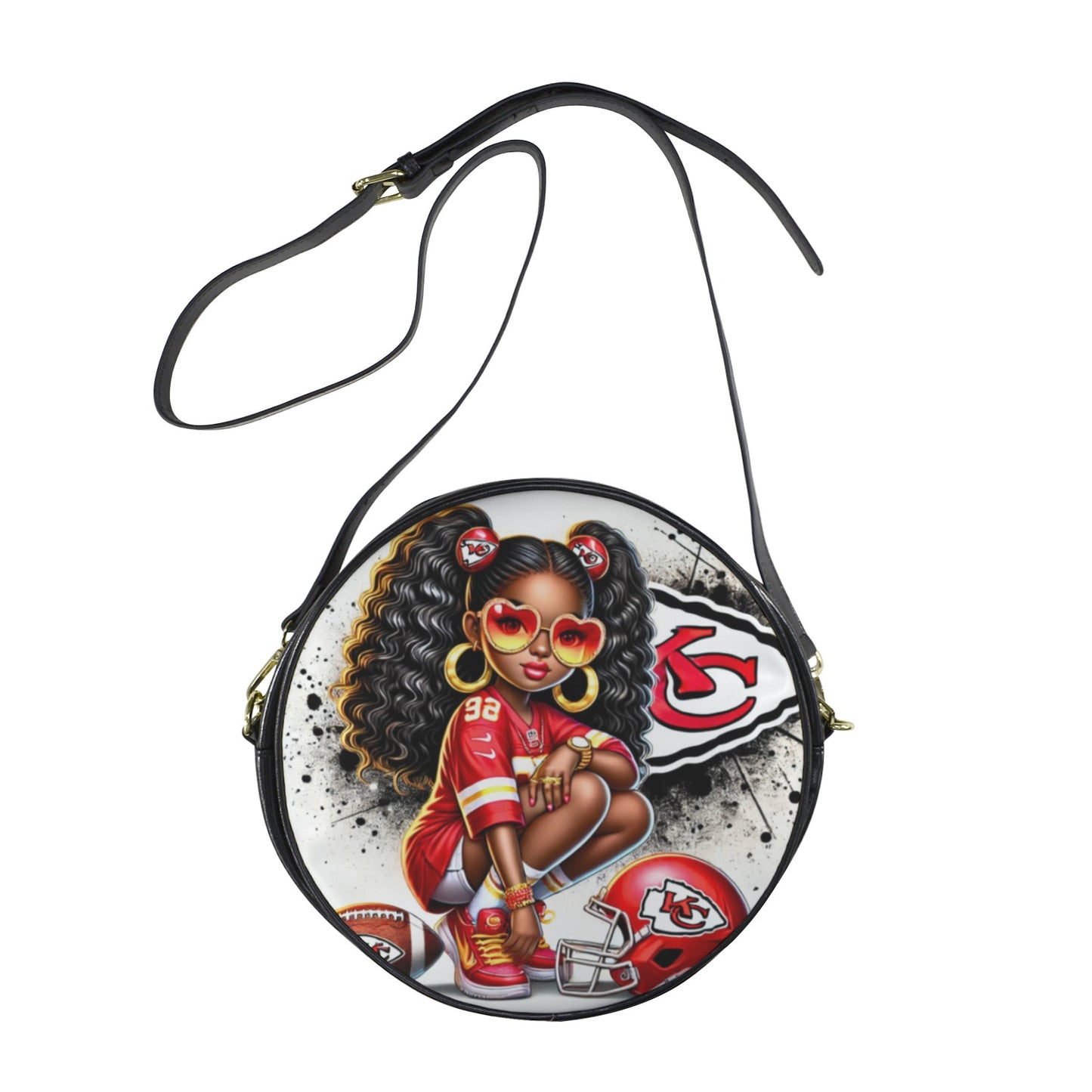 Kansas City “Game Day Diva” Round Sling Bag – Large 10x10