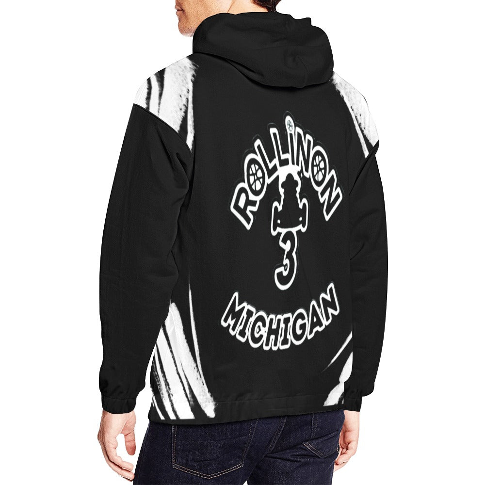 Rollin On 3 – Michigan Zebra Style Men’s Hoodie