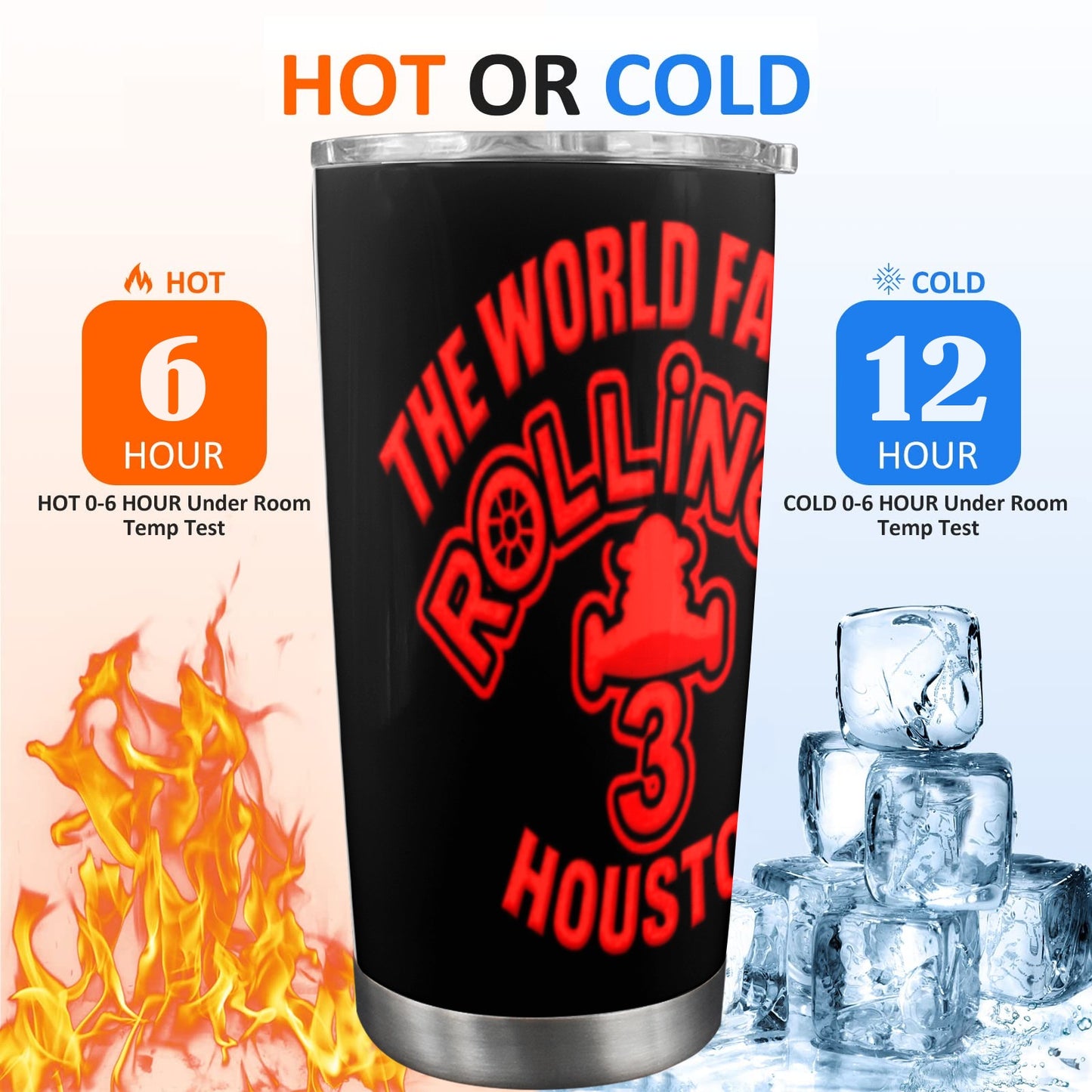 Rollin’ on 3 Houston Tumbler – Sip Loud, Rep Proud!